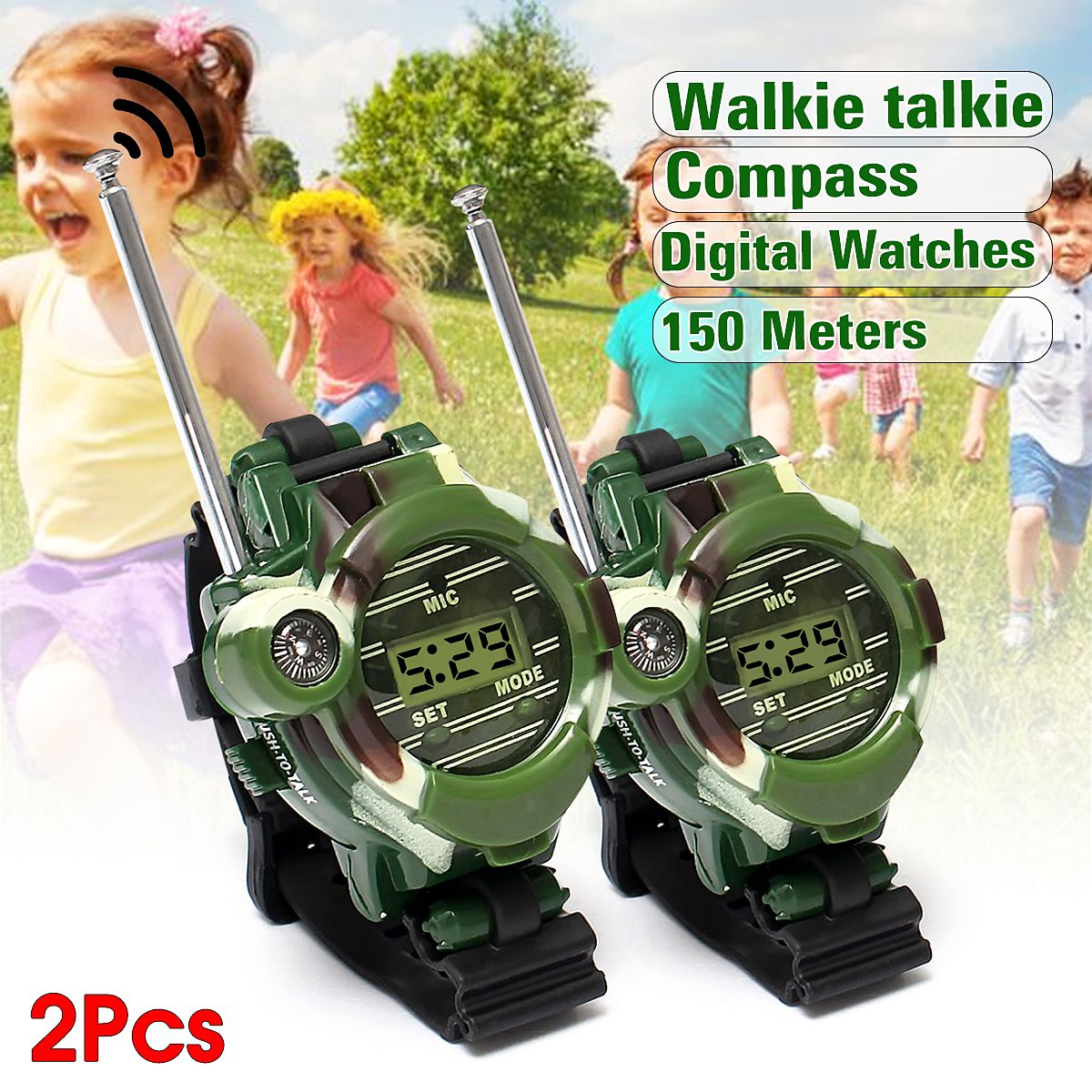 2Pcs-7-In-1-Kids-Children-Toys-Walkie-Talkie-Girls-Boys-Watches-Interphone-Outdoor-Games-Green-Light-1037938