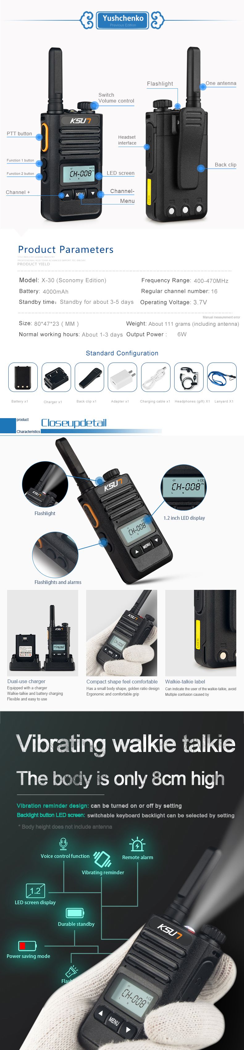 2Pcs-KSUN-XKB-Walkie-Talkie-6W-Dual-Band-Handheld-Two-Way-Radio-Communicator-HF-Transceiver-Amateur--1615856
