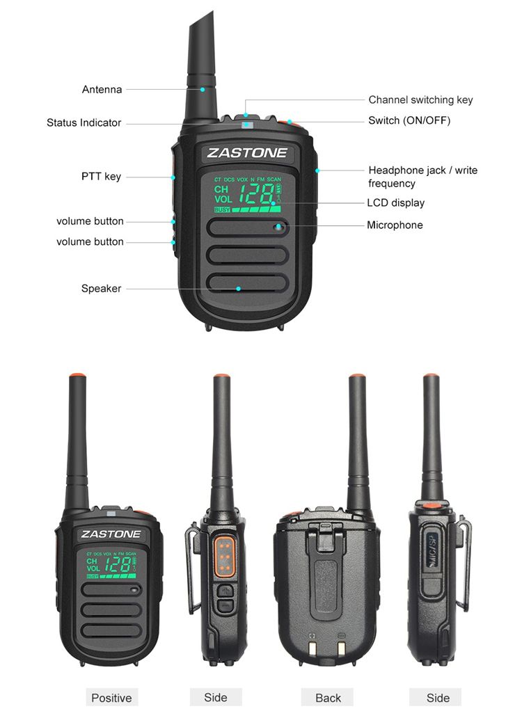 2Pcs-Zastone-mini9-Walkie-Talkie-UHF-400-470MHz-Two-Way-Radio-FM-Transceiver-Communicator-Radio-1209162