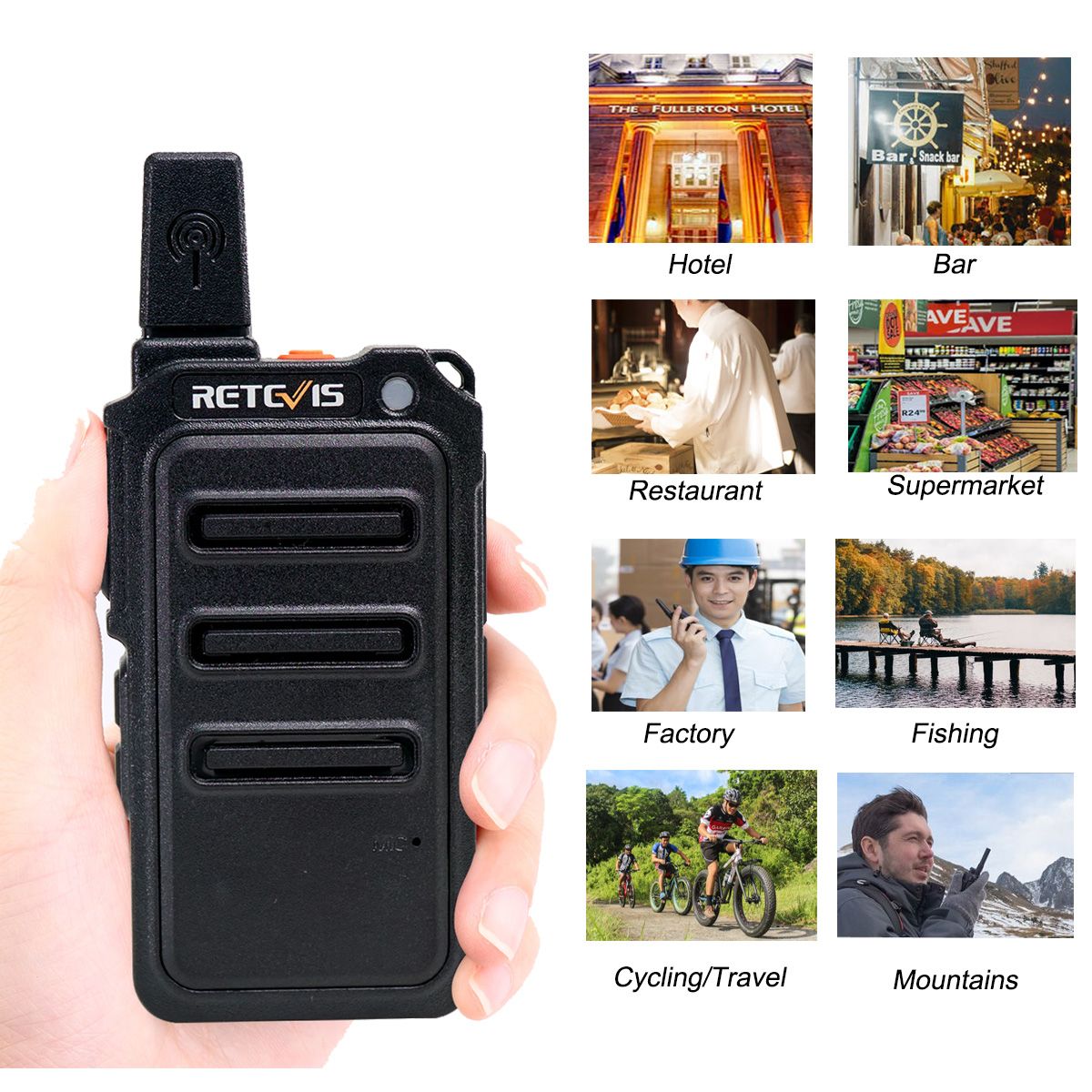 2pcs-Retevis-A9160-Black-RT619-Mini-Walkie-Talkie-Station-Scrambler-Ultrathin-Fuselage-1524820