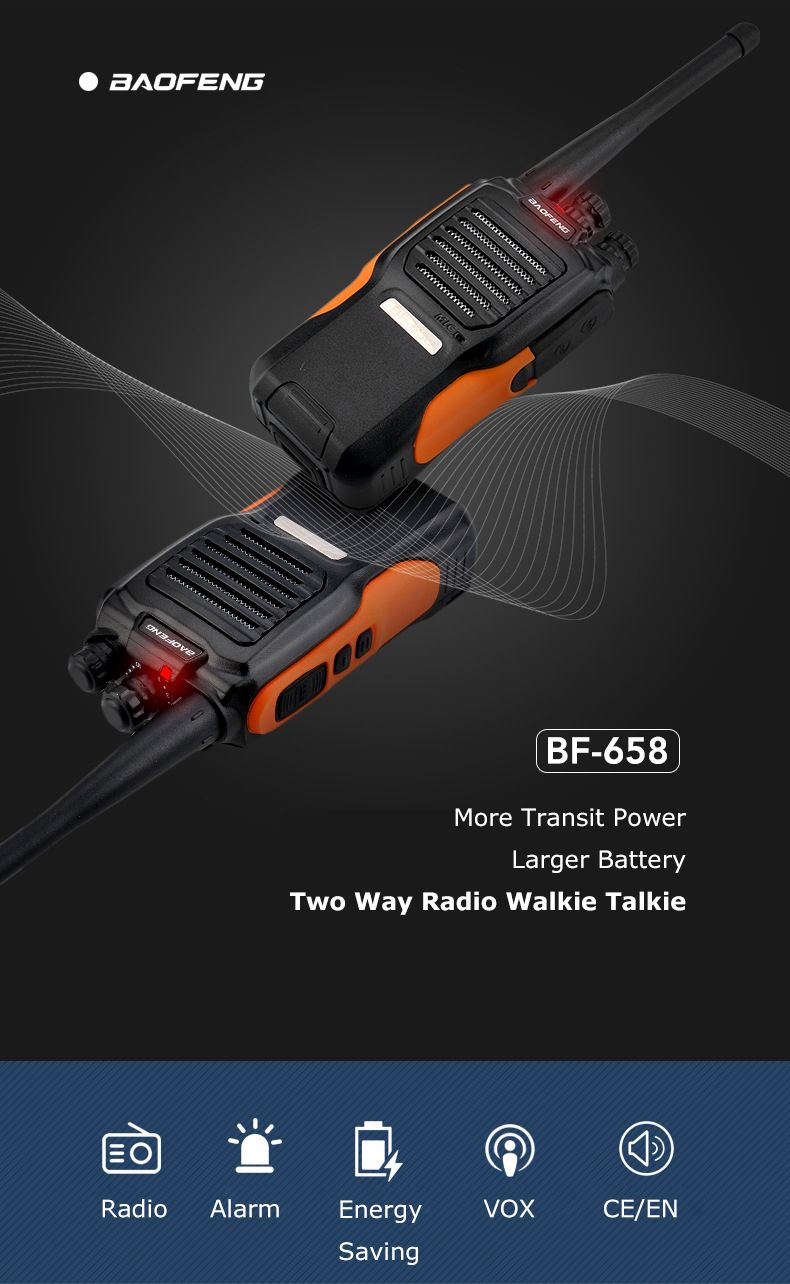 BAOFENG-BF-658-16-Channels-400-470MHz-Two-Way-Handheld-Radio-Walkie-Talkie-6W-1650mAh-10km-Ourdoor-C-1366745