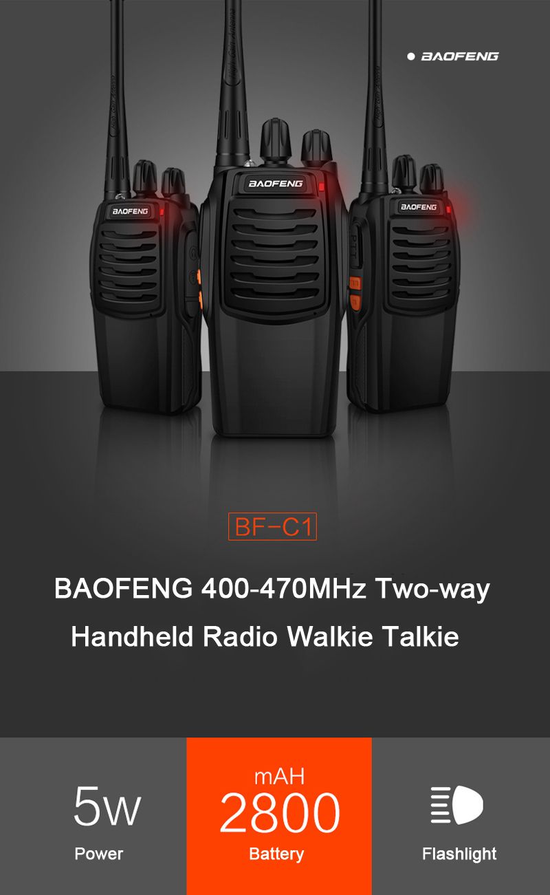 BAOFENG-BF-C1-16-Channels-400-470MHz-1-10KM-Dual-Band-Two-way-Portable-Handheld-Radio-Walkie-Talkie-1328427