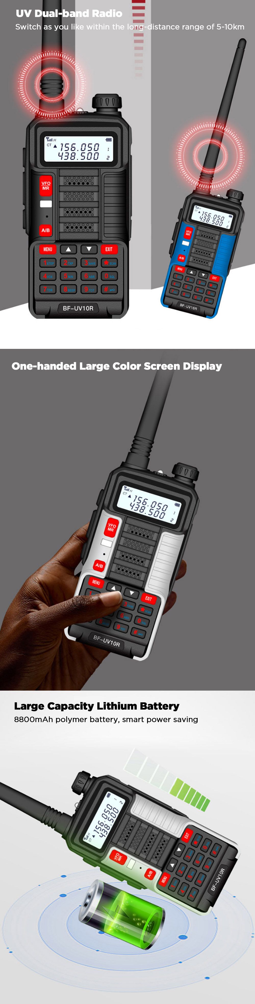 BAOFENG-BF-UV10R-Plus-10W-5800mAh-UV-Dual-Band-Two-way-Handheld-Radio-Black-Walkie-Talkie-128-Channe-1753474
