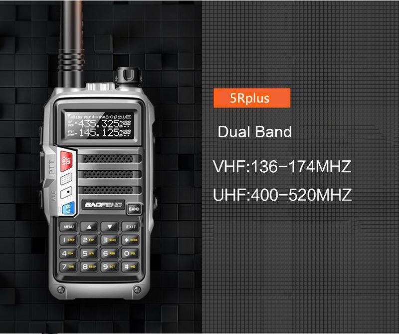 BAOFENG-UV5R-Plus-128-Channels-400-520MHz-1-6KM-Dual-Band-Two-way-Handheld-Radio-Walkie-Talkie-1326899