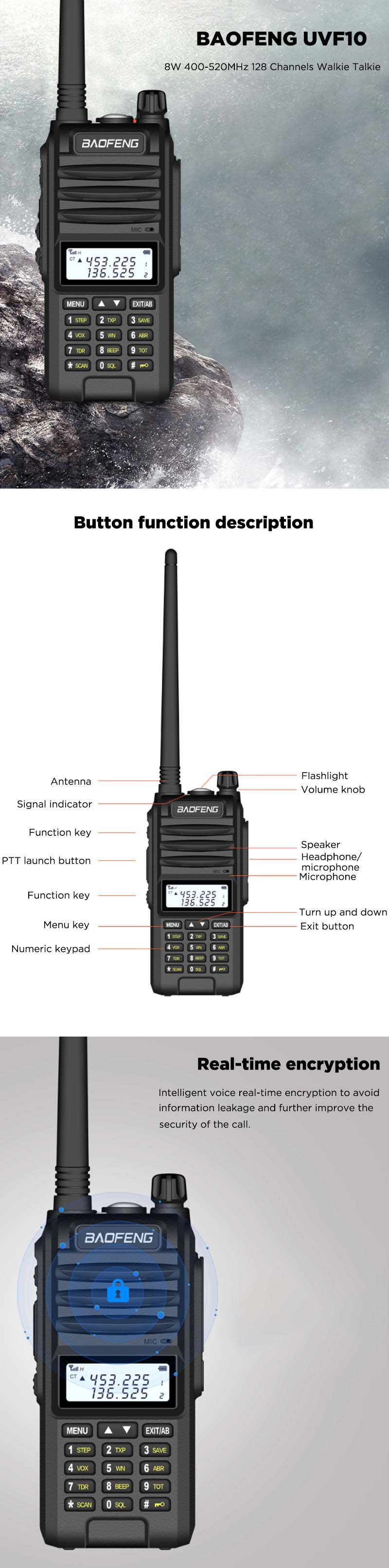 BAOFENG-UVF10-8W-4800mAh-Large-Power-Handheld-Radio-Walkie-Talkie-IP67-Waterproof-UV-Dual-Three-Band-1580778