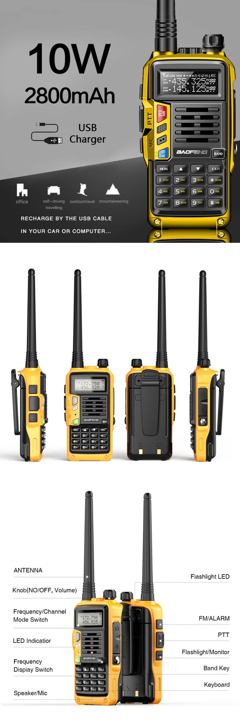 Baofeng-BF-X9-8W-7800mAh-Powerful-Walkie-Talkie-CB-Radio-Transceiver-220-260Mhz-Portable-Radio-10km--1761742