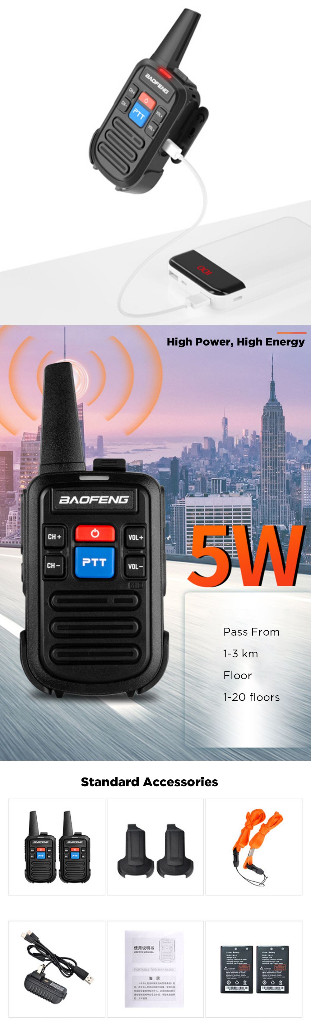 Baofeng-C50-2PCS-Walkie-Talkie-400-480MHz-Frequency-Range-99-Channel-USB-Rechargeable-Two-Way-Radios-1709193