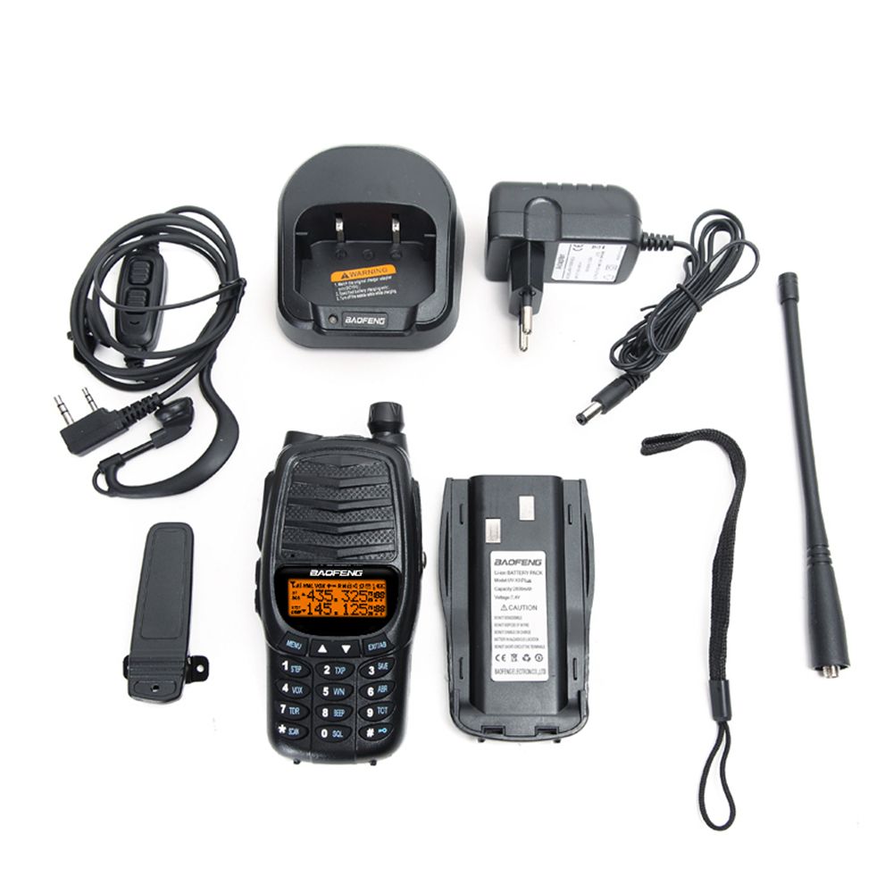 Baofeng-UV-990-Walkie-Talkie-Triple-10W-Dual-PTT-VHF-UHF-Dual-Band-Ham-CB-Radio-Two-Way-Audio-Black-1561217