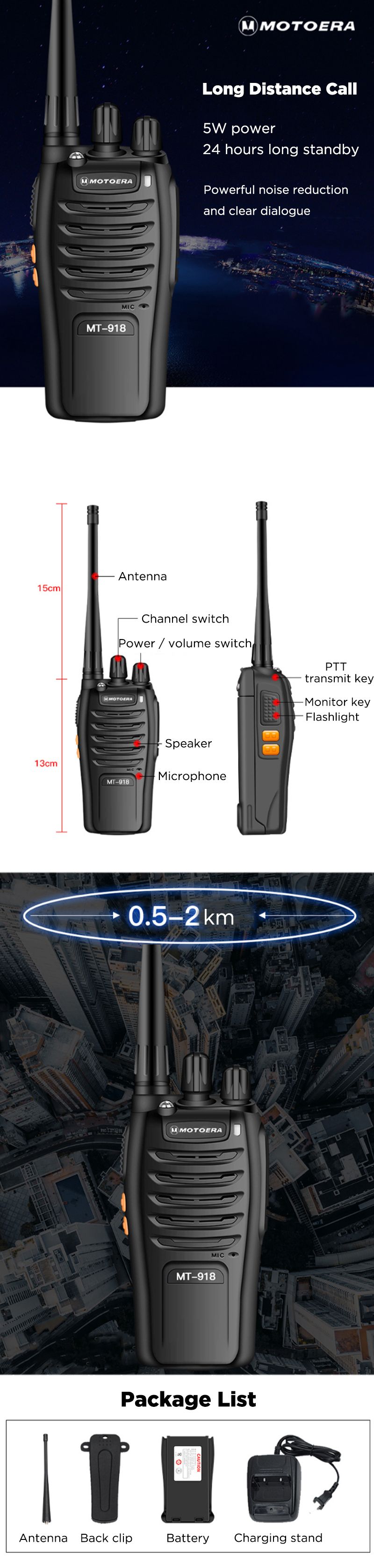 MOTOERA-GP-2288-5W-Mini-Handheld-Walkie-Talkie-16-Channels-Outdoor-Interphone-Civilian-Intercom-1657881