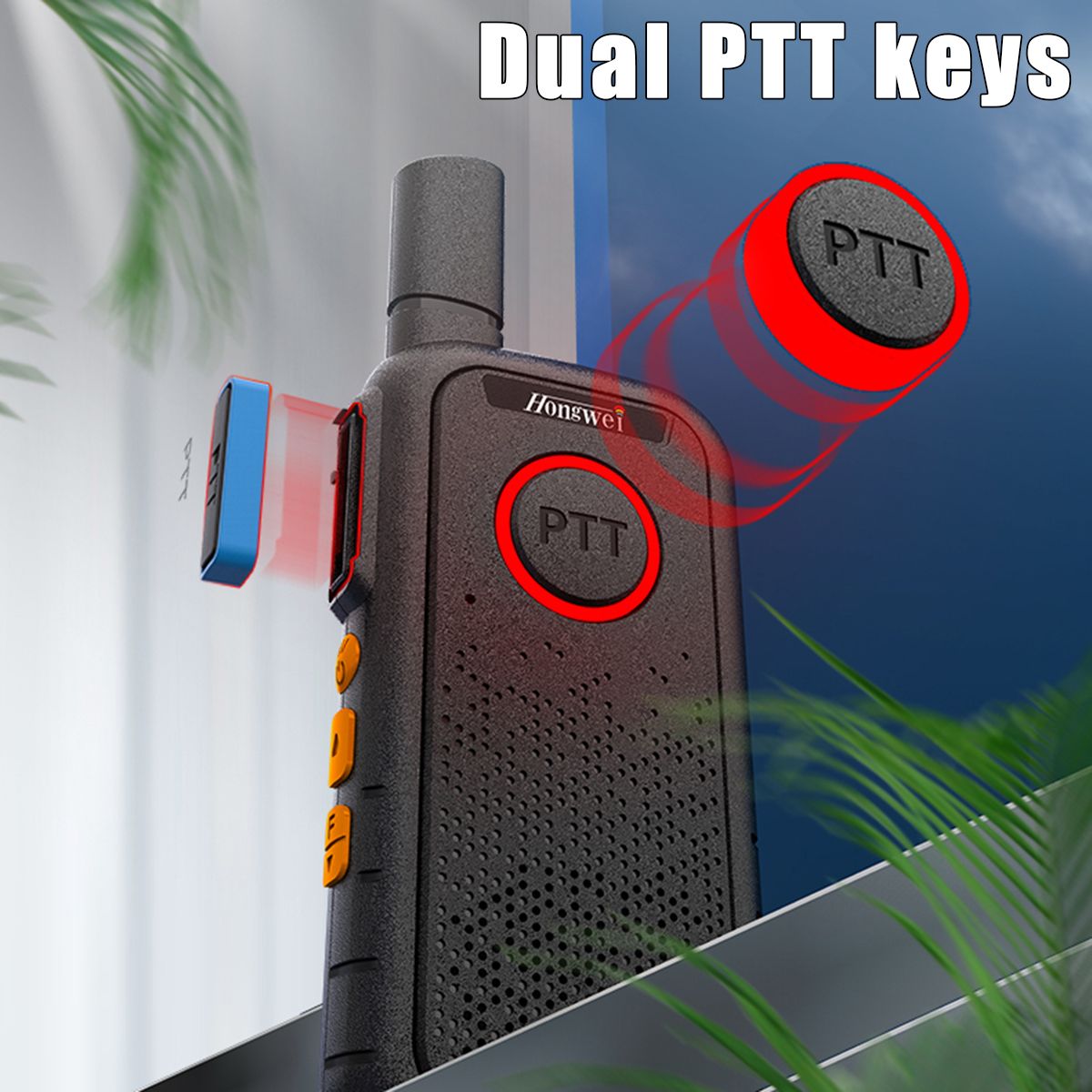 Portable-Radio-Ultra-thin-Handheld-Walkie-Talkie-Dual-PTT-Keys-16-Channels-1680545