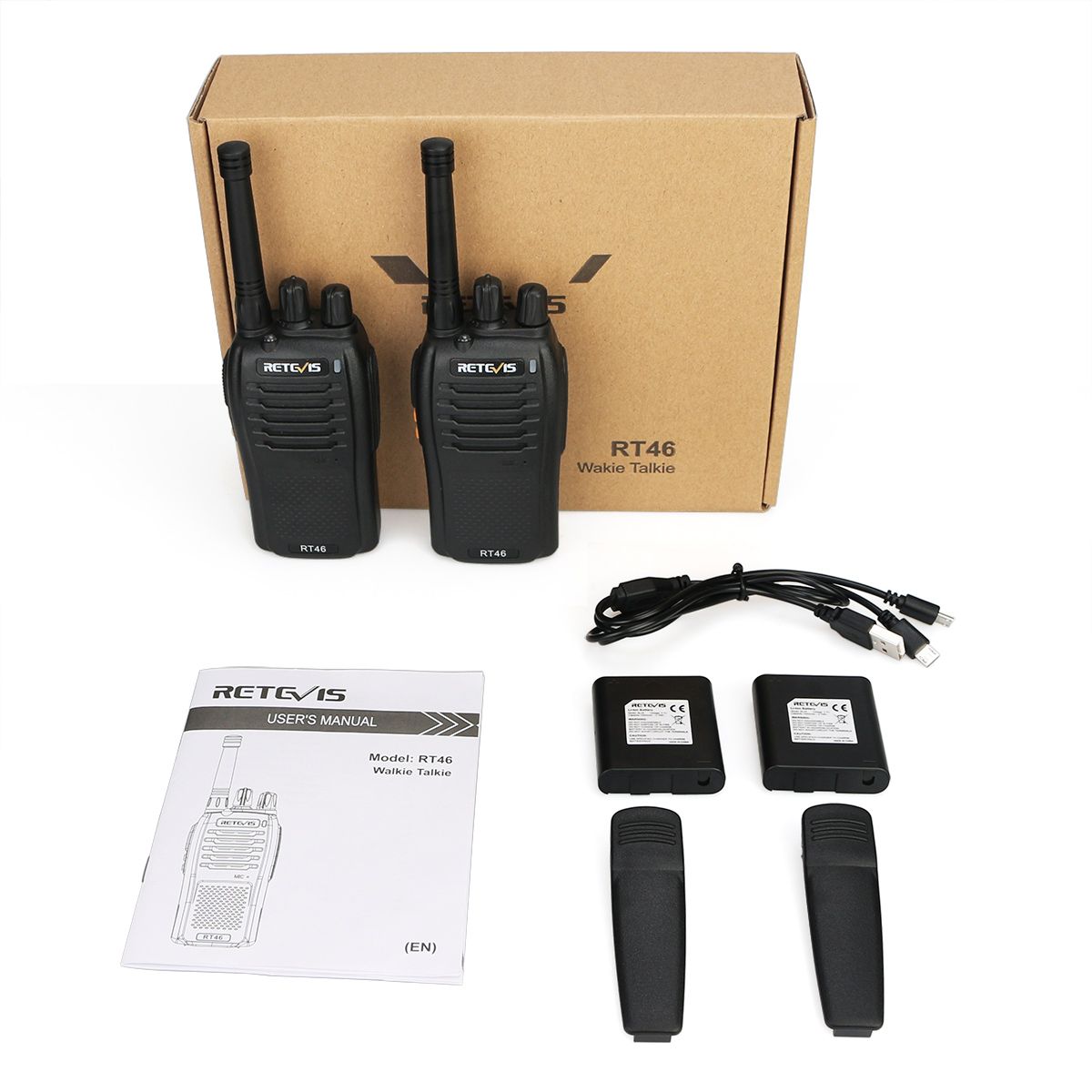 Retevis-RT46-License-free-Walkie-Talkie-FRS-Monitor-Scan-SOS-Alarm-Two-Way-Radio-Station-With-USB-Ch-1454228