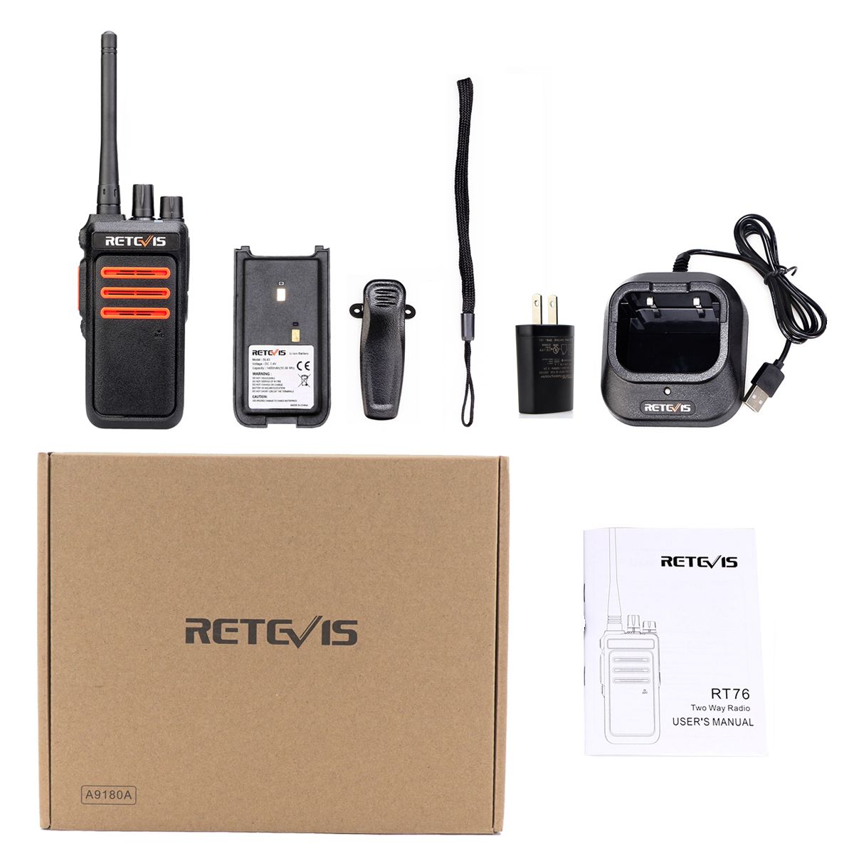 Retevis-RT76-Two-Way-Radio-Civil-Intercom-Console-5w-30-Channel-USB-Base-Walkie-Talkie-1649764