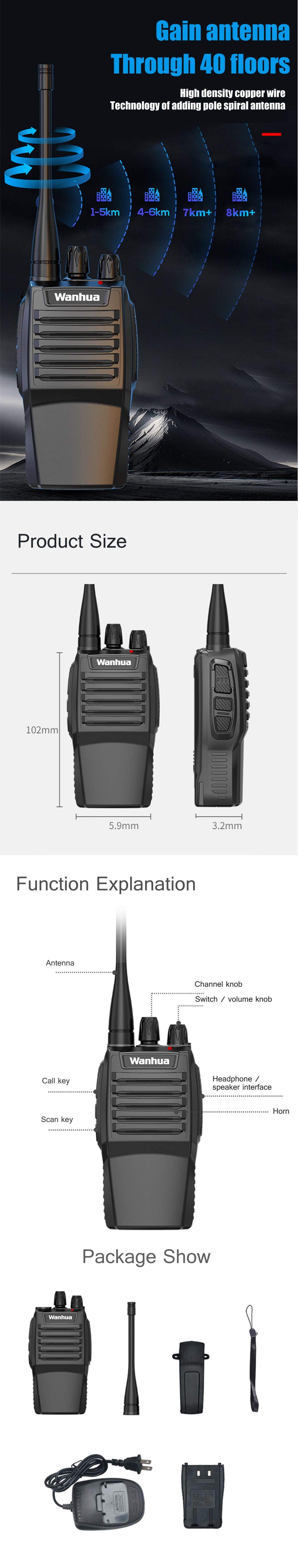 WANHUA-WH-27G-Mini-Walkie-Talkie-6000mAh-USB-Fast-Charge-8W-UHF-400-470MHz-Programming-Portable-Two--1746102