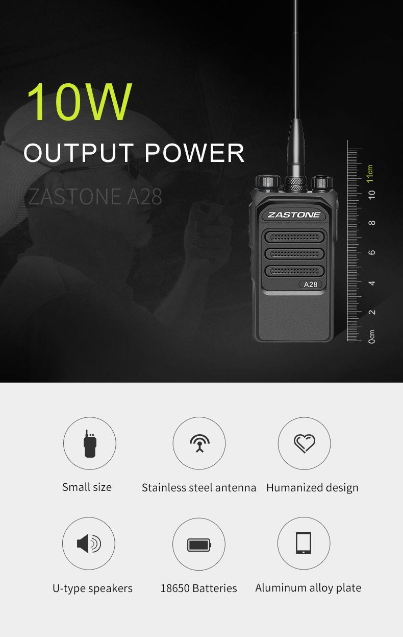 ZASTONE-A28-10W-Professional-Walkie-Talkie-UHF-400-480MHz-Two-Way-Ham-Radio-Transceiver-1184244