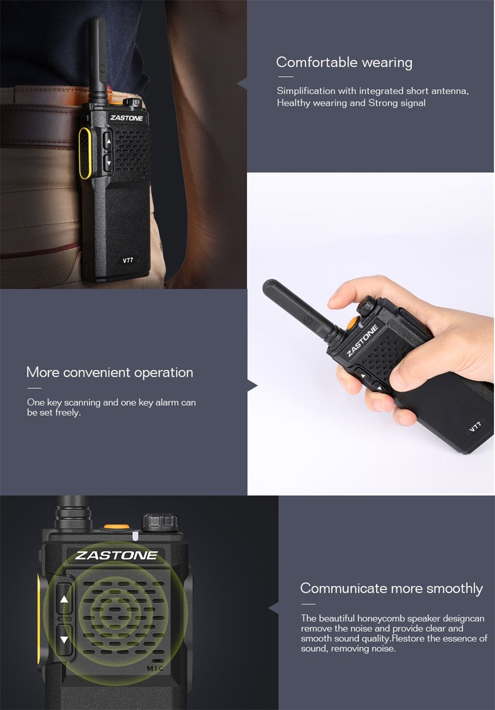 Zastone-V77-Portable-Walkie-Talkie-UHF-400-470MHz-HF-Transceiver-Communicator-Two-Way-Radio-Ham-1385371