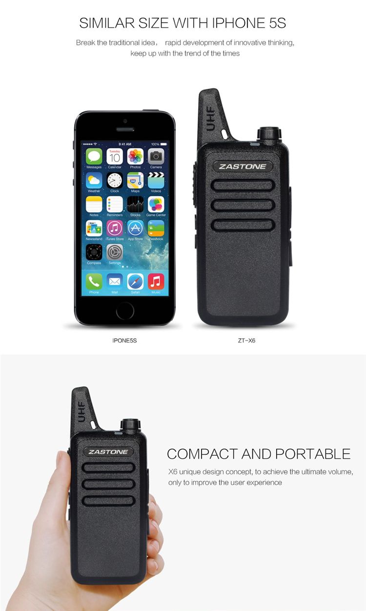 Zastone-ZT-X6-UHF-400-470MHz-16CH-Walkie-Talkie-Portable-Handheld-Transceiver-Toy-Ham-Radio-1207801