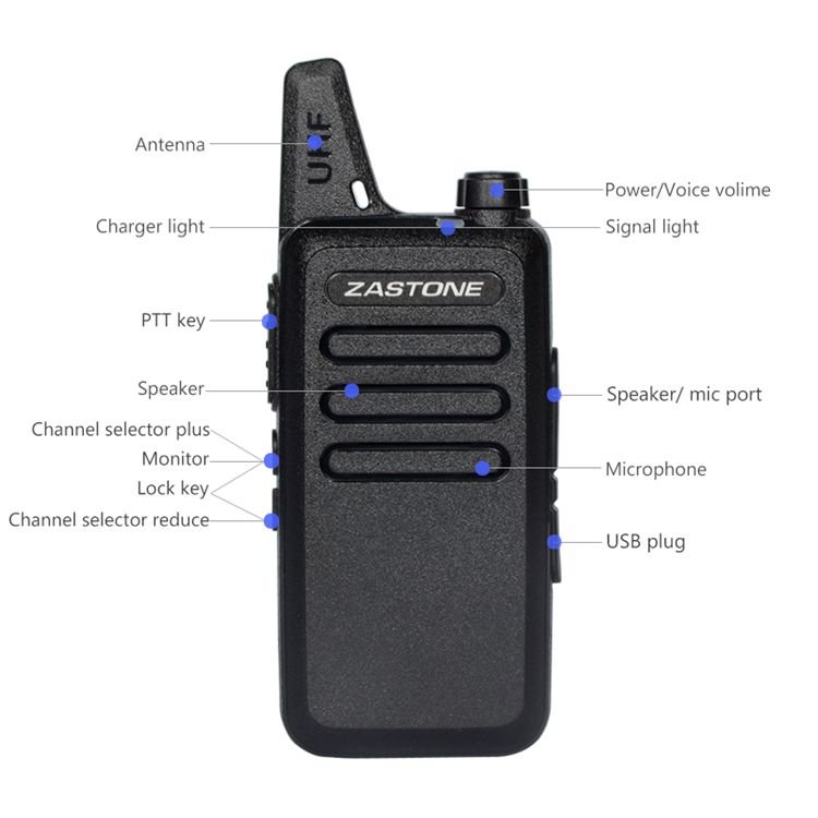 Zastone-ZT-X6-UHF-400-470MHz-16CH-Walkie-Talkie-Portable-Handheld-Transceiver-Toy-Ham-Radio-1207801