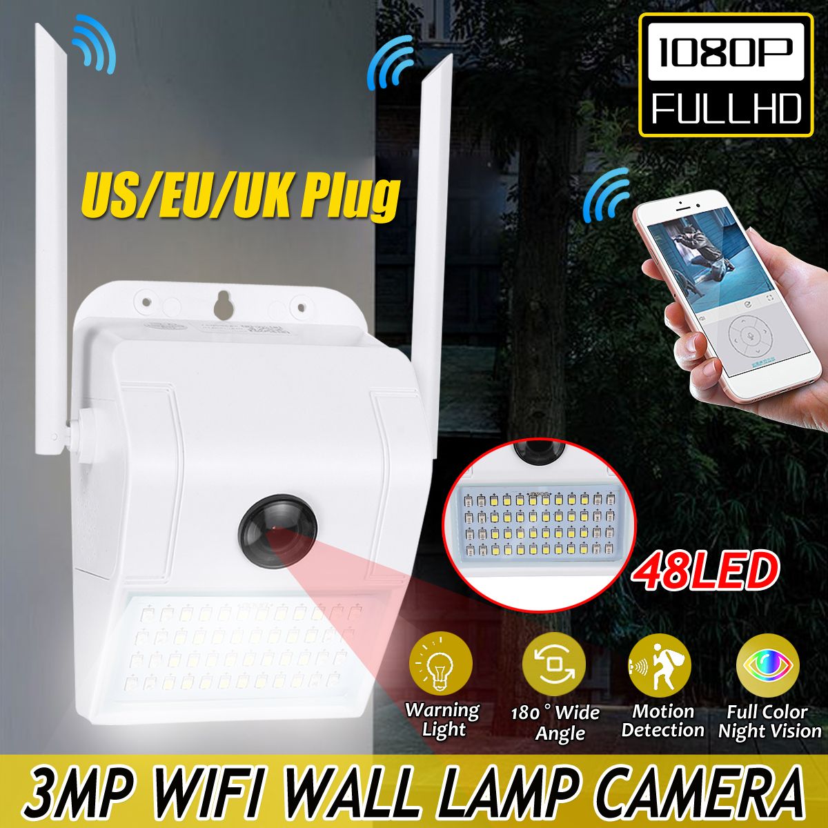 1080P-30MP-Wifi-Security-Camera-Wireless-LED-Wall-Light-Spotlight-Waterproof-Garden-Lamp-1631933