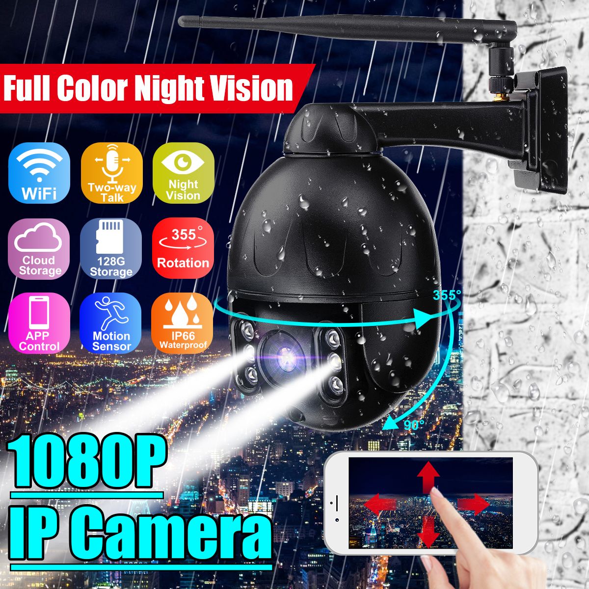 1080P-HD-20MP-Security-IP-Camera-Wireless-Outdoor-Wifi-Surveillance-PTZ-Control-Audio-Record-IP66-Wa-1474738