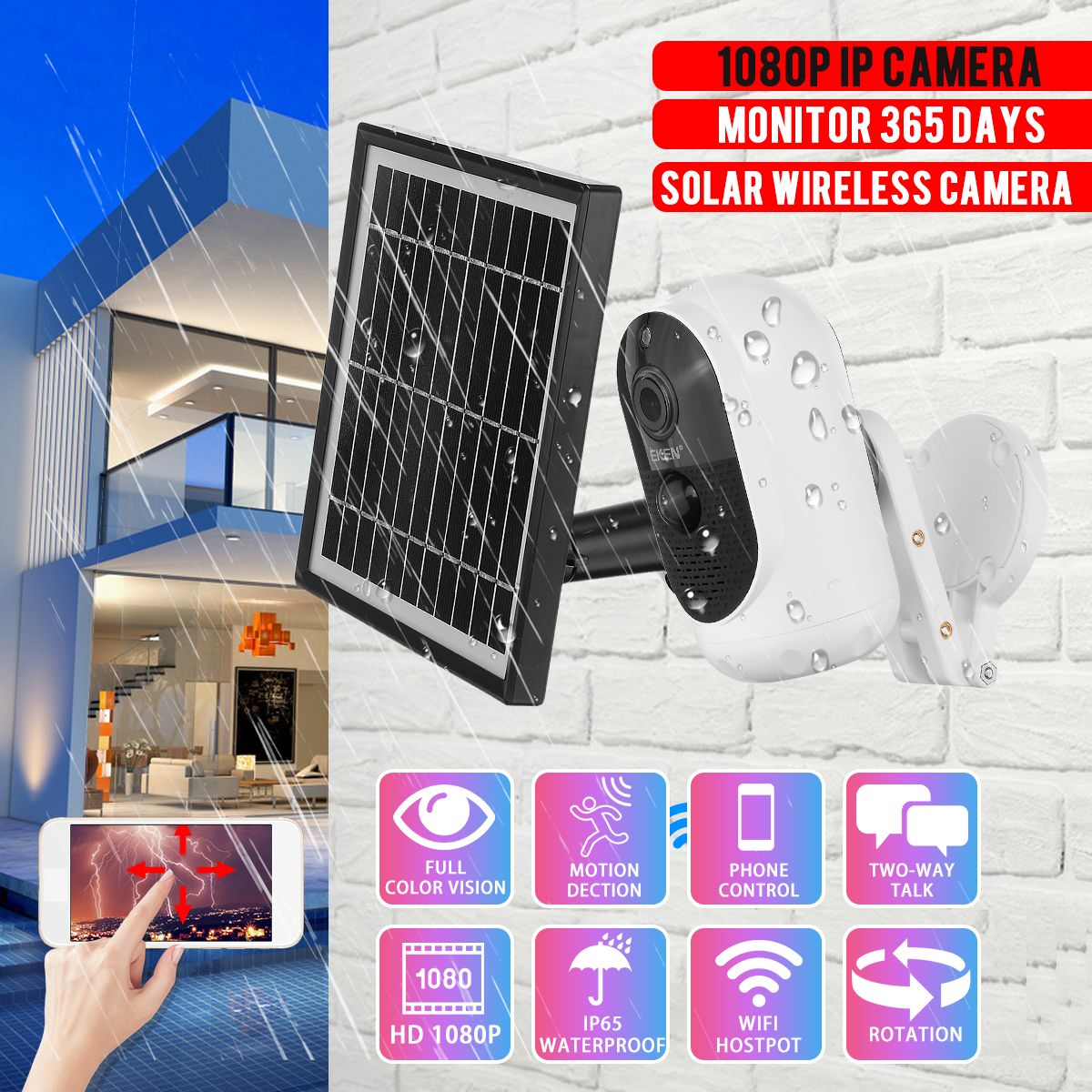 1080P-Security-Wifi-IP-Camera-Rechargeable-Battery--Solar-Panel-Power-Charging-1732876