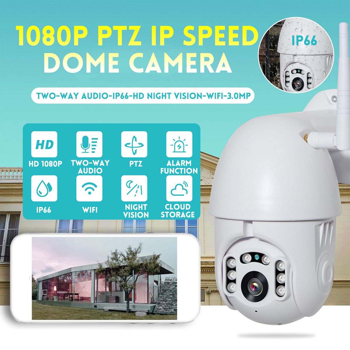 5x-Zoom-1080P-HD-PTZ-IP-WiFi-Speed-Dome-Camera-IP66-WIFI-Night-Vision-Security-1661709