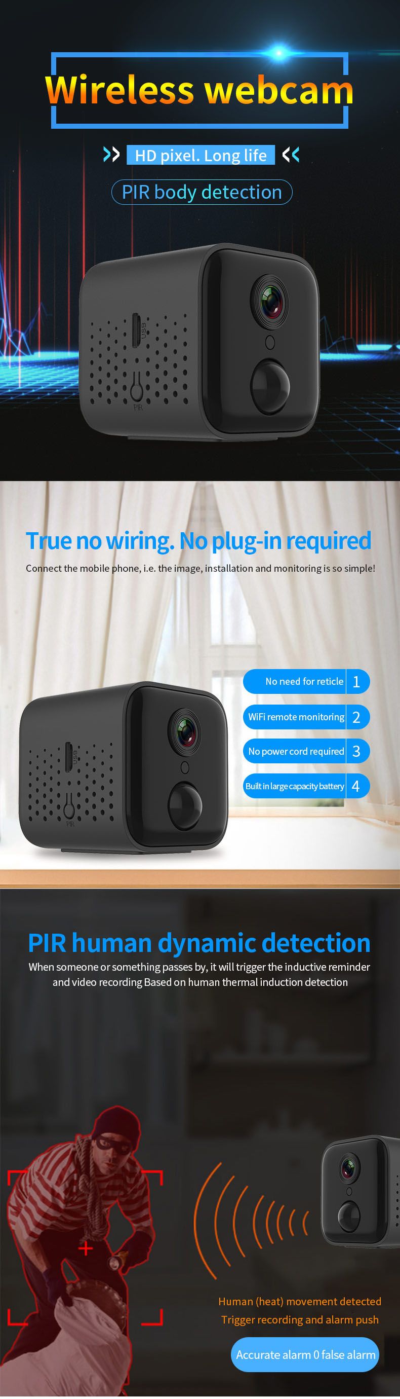 A21-PIR-Induction-WIFI-Camera-Built-in-Microphone-H264-IP-Camera-200M-HD-1080P-Lens-29quot-CMOS-Nigh-1679740