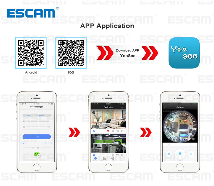 ESCAM-Q8-960P-13MP-360-Degree-VR-Fisheye-WiFi-IR-Infrared-IP-Camera-Two-Way-Audio-Motion-Detector-1157374