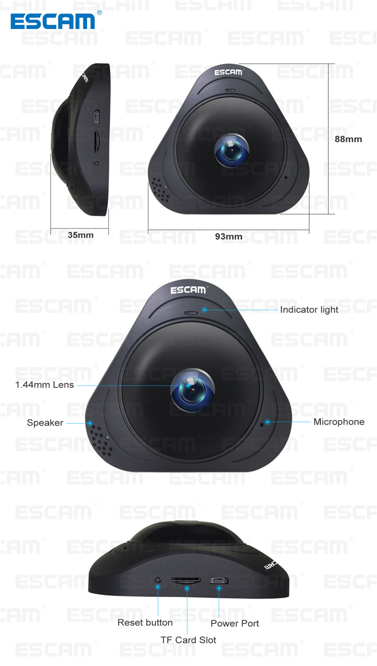 ESCAM-Q8-960P-13MP-360-Degree-VR-Fisheye-WiFi-IR-Infrared-IP-Camera-Two-Way-Audio-Motion-Detector-1157374