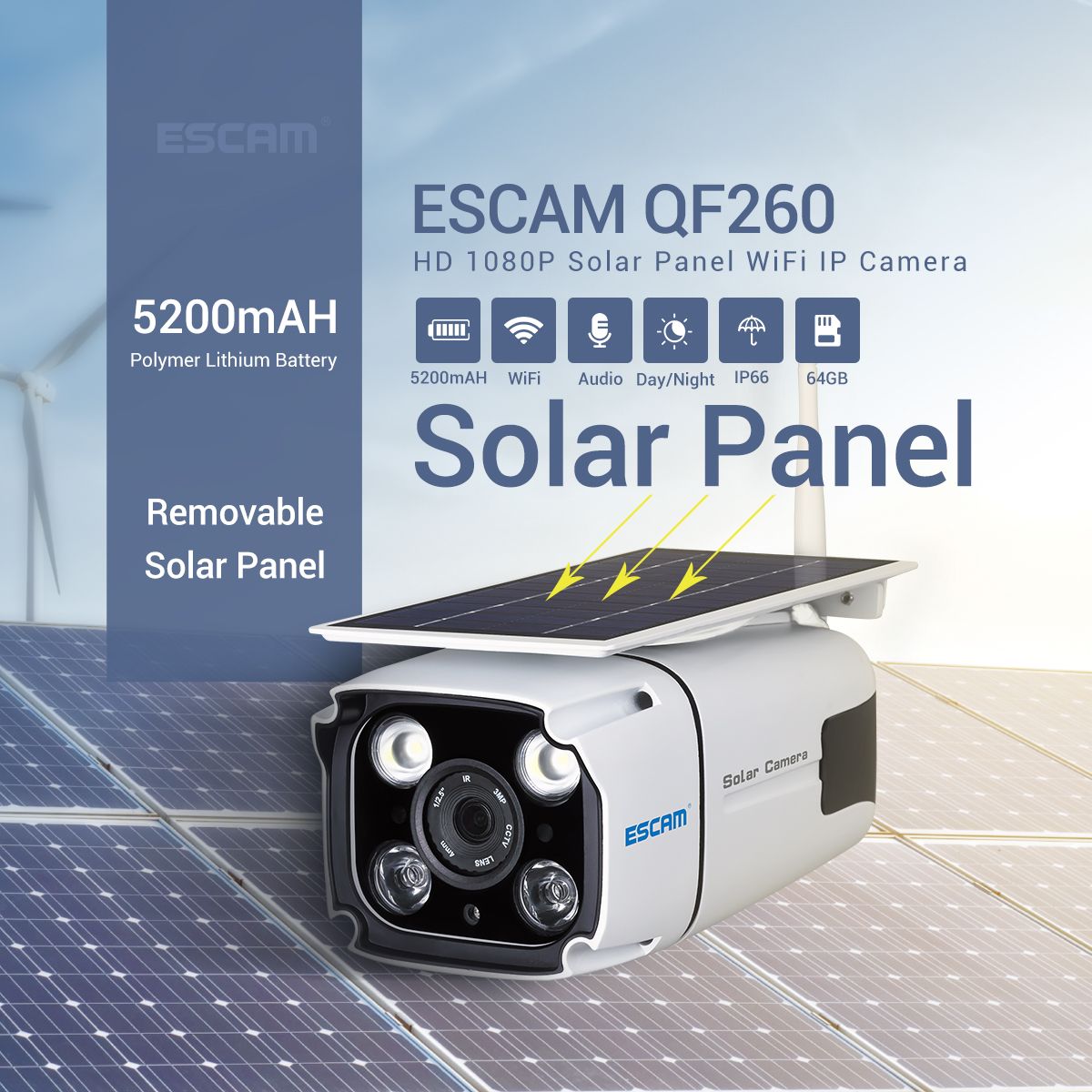 ESCAM-QF260-WIFI-HD-1080P-20MP-Wireless-IP67-Outdoor-Solar-Battery-Power-Low-Power-Consumption-PIR-S-1693348