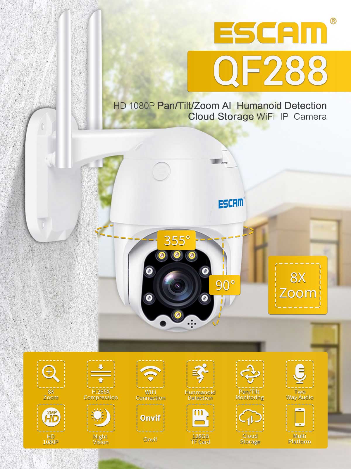 ESCAM-QF288-1080P-PanTilt8X-Zoom-AI-Humanoid-detection-Cloud-Storage-Waterproof-WiFi-IP-Camera-with--1693500