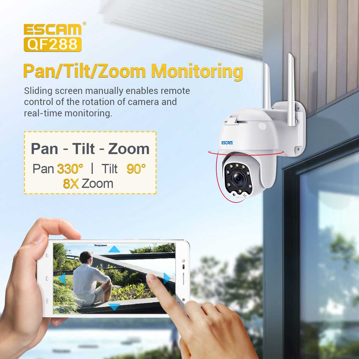 ESCAM-QF288-1080P-PanTilt8X-Zoom-AI-Humanoid-detection-Cloud-Storage-Waterproof-WiFi-IP-Camera-with--1693500