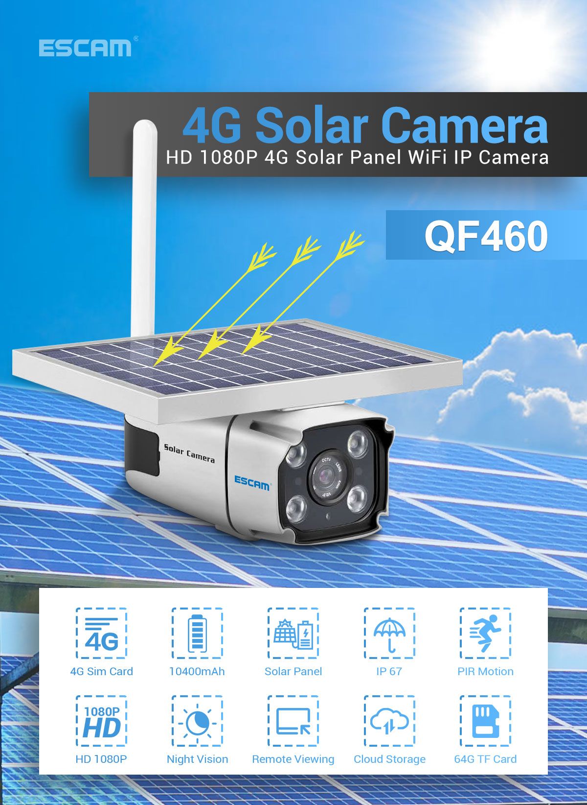 ESCAM-QF460-4G-Solar-Camera-with-2-way-Intercom-55w-Solar-Panel-PIR-Motion-Detections-Free-Cloud-Sto-1693518