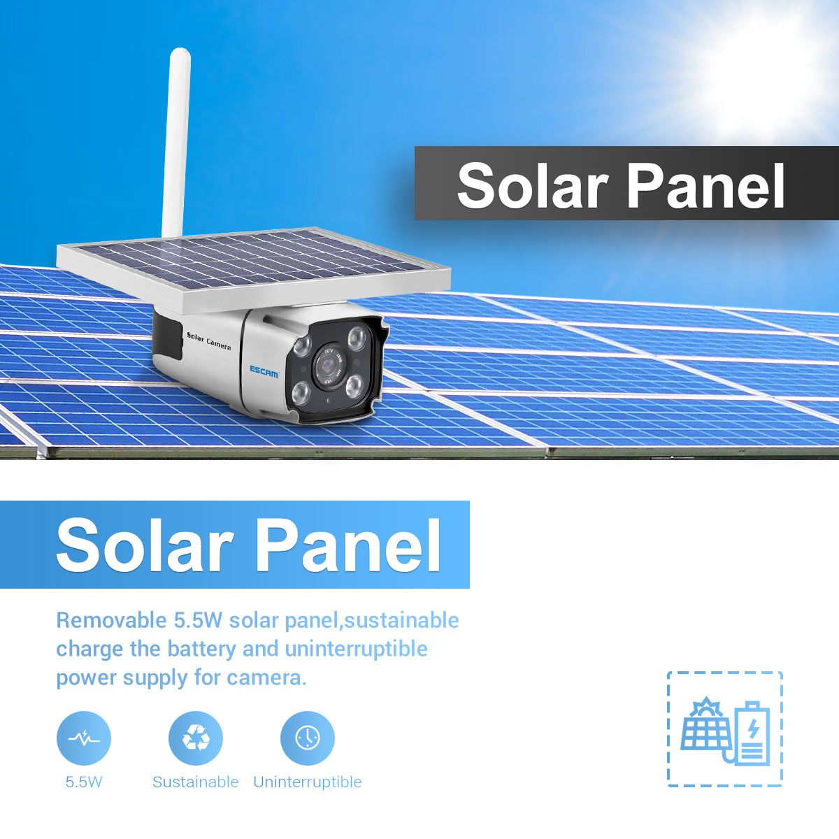 ESCAM-QF460-4G-Solar-Camera-with-2-way-Intercom-55w-Solar-Panel-PIR-Motion-Detections-Free-Cloud-Sto-1693518