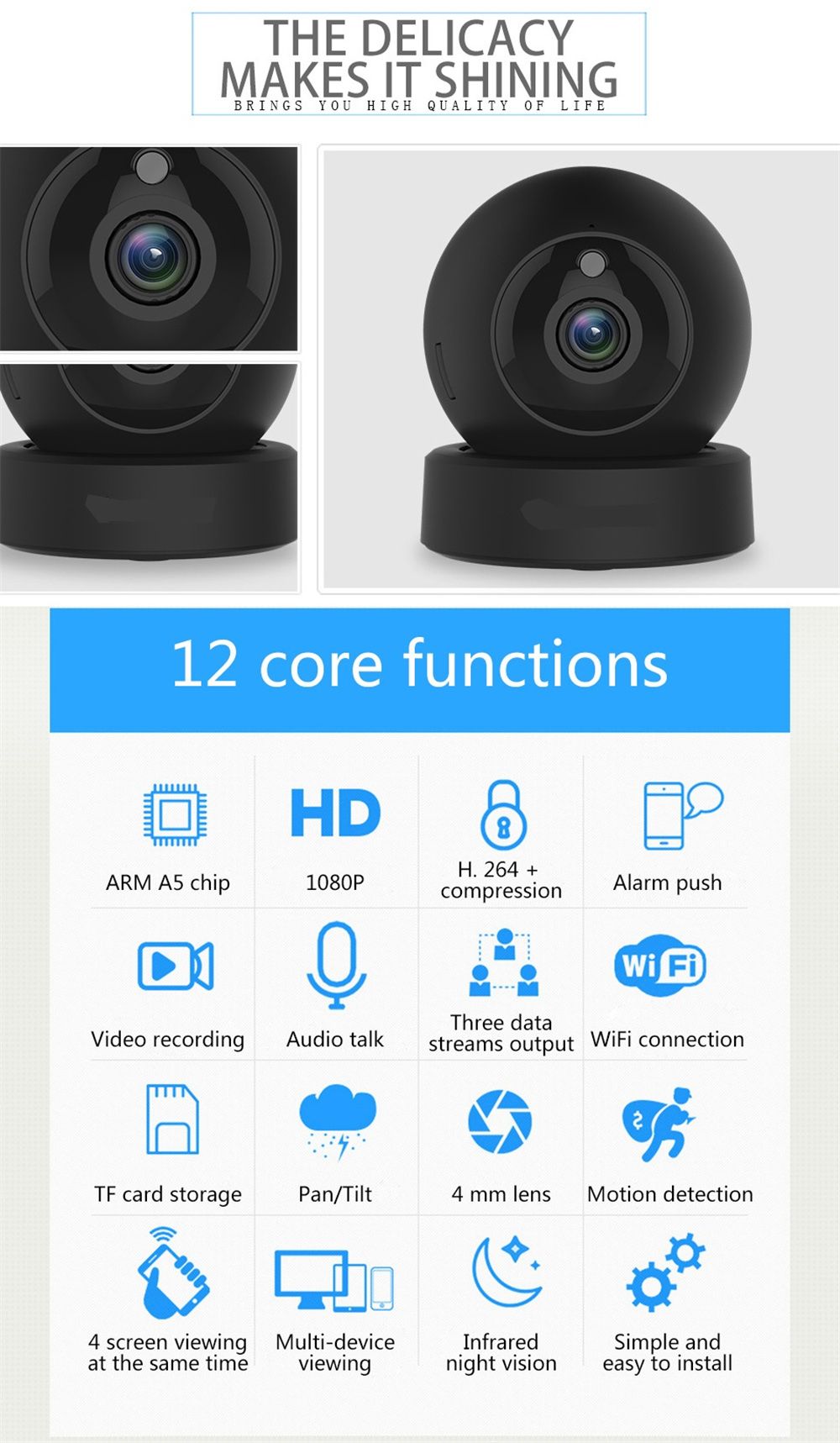 EU-Plug-G43S-1080P-Wireless-WiFi-IP-Camera-PT-Two-Way-Audio-IR-CUT-Night-Vision-P2P-Video-Recorder-1488966