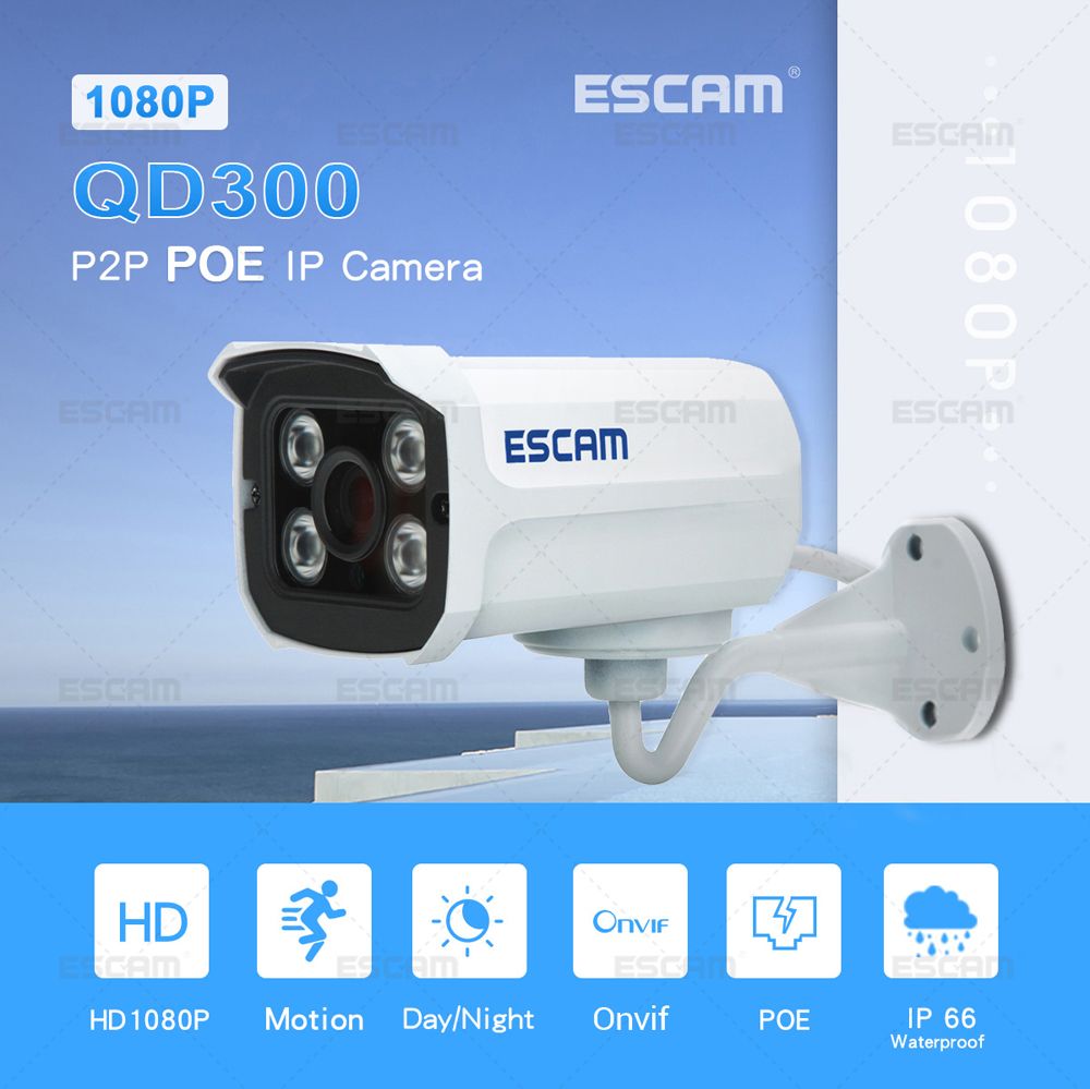 Escam-Brick-QD300-ONVIF-HD-1080P-P2P-Cloud-IR-Security-IP-Camera-POE-IP66-Waterproof-Upgraded-Versio-931339