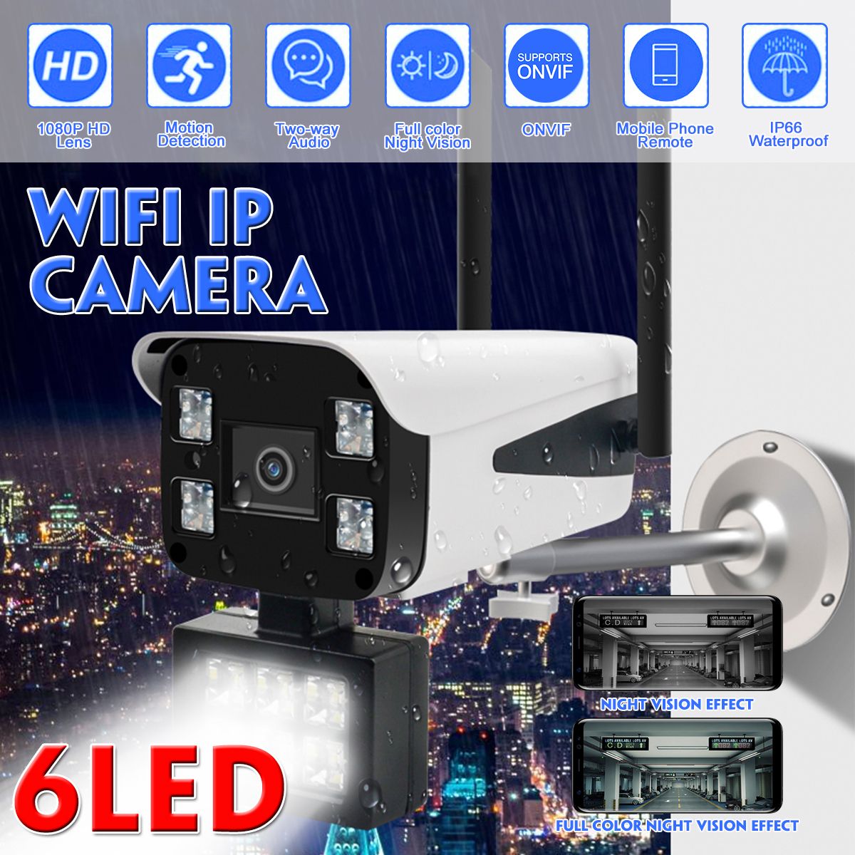 GUUDGO-10LED-1080P-Wireless-Security-IP-Camera-WiFi-Camera-Night-Vision-Full-Color-Outdoor-IP66-Wate-1546404