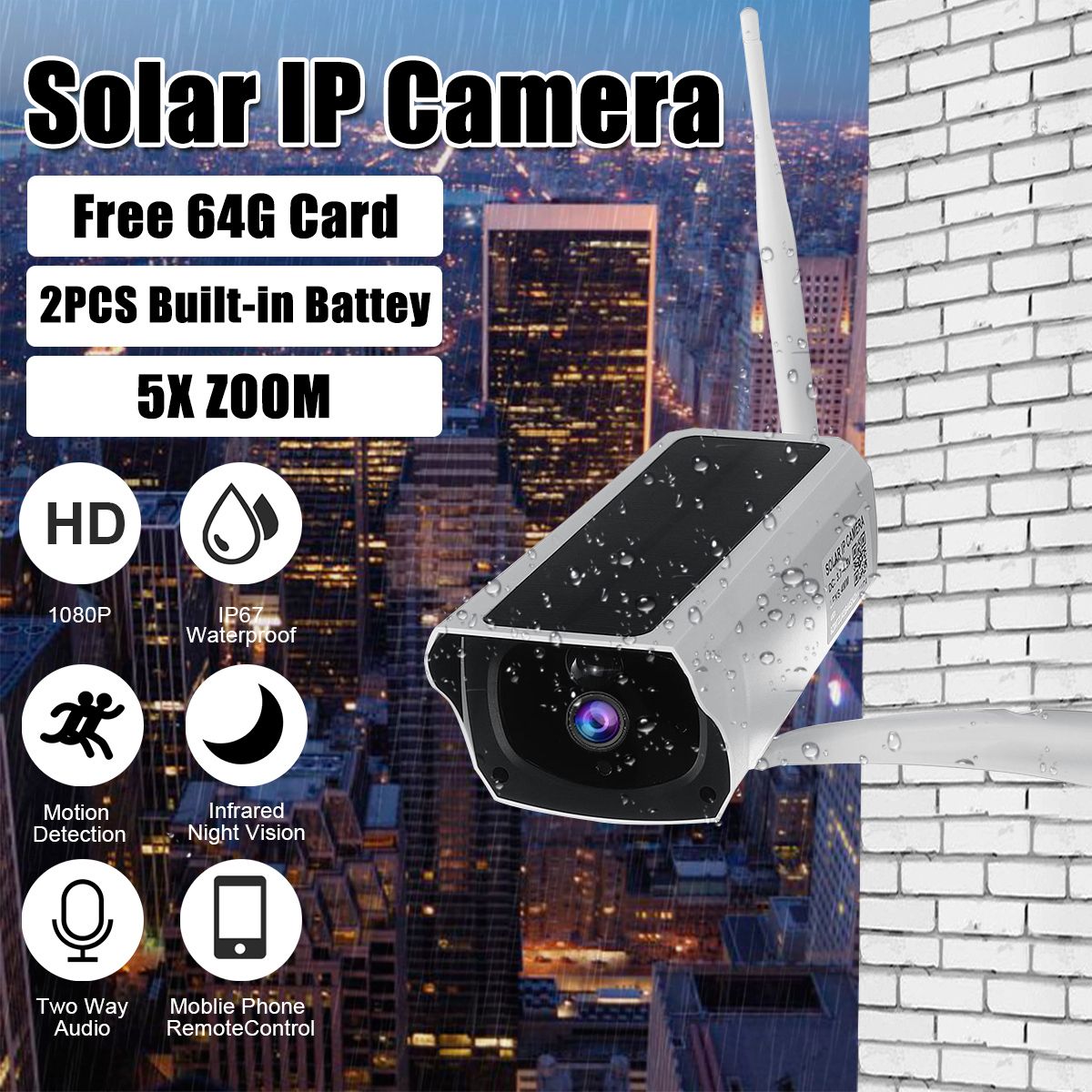 HD-1080P-Solar-Powered-Wireless-WiFi-IP-Camera-Outdoor-Security-Home-CCTV-Camera-with-64G-Memory-Car-1725765