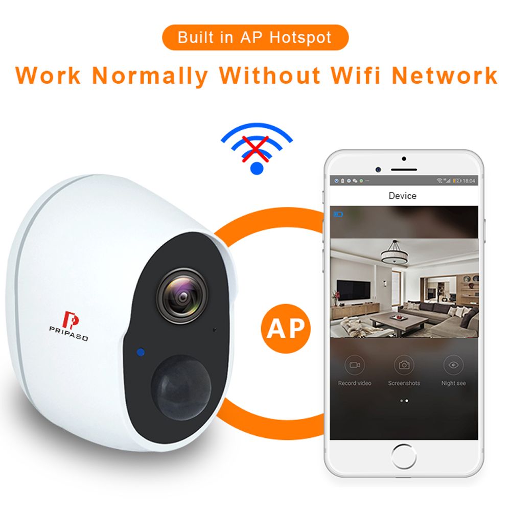 Pripaso-1080P-Wireless-Battery-Powered-IP-CCTV-Camera-Outdoor--Indoor-Home-Waterproof-Security-Recha-1695517