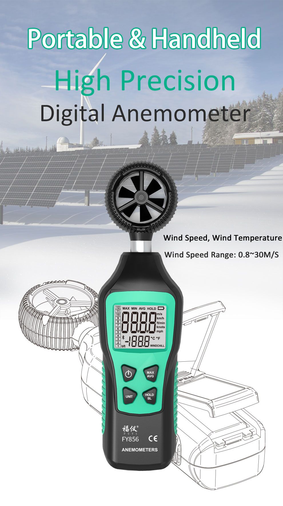 FUYI-FY856-Digital-Anemometer-Portable-Anemometro-Thermometer-Wind-Speed-Gauge-Meter-Windmeter-LCD-D-1584791