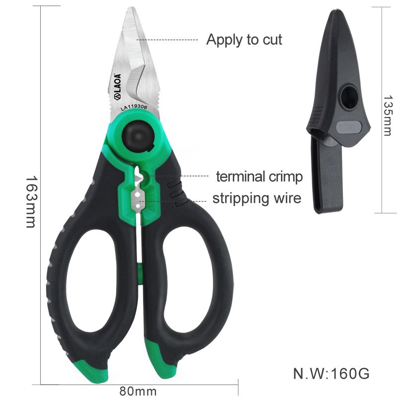 LAOA-Electrician-Scissors-6inch-Wire-Cutter-Crimpper-Stainless-Wire-stripper-Cable-Cutting-Crimping--1737250