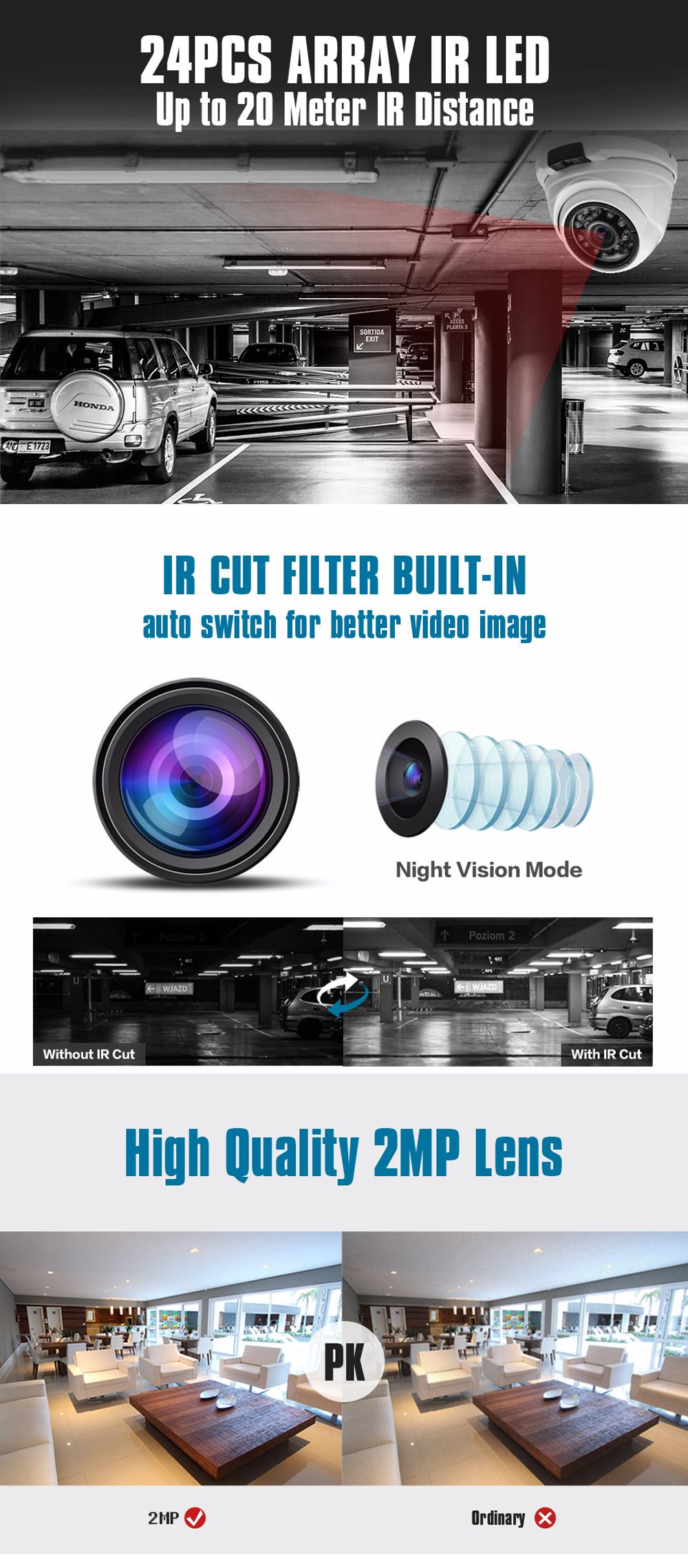 BESDER-Wide-Angle-28mm-720P-960P-1080P-CCTV-Dome-Camera-Indoor-Outdoor-Vandalproof-ONVIF-Infrared-Me-1439397