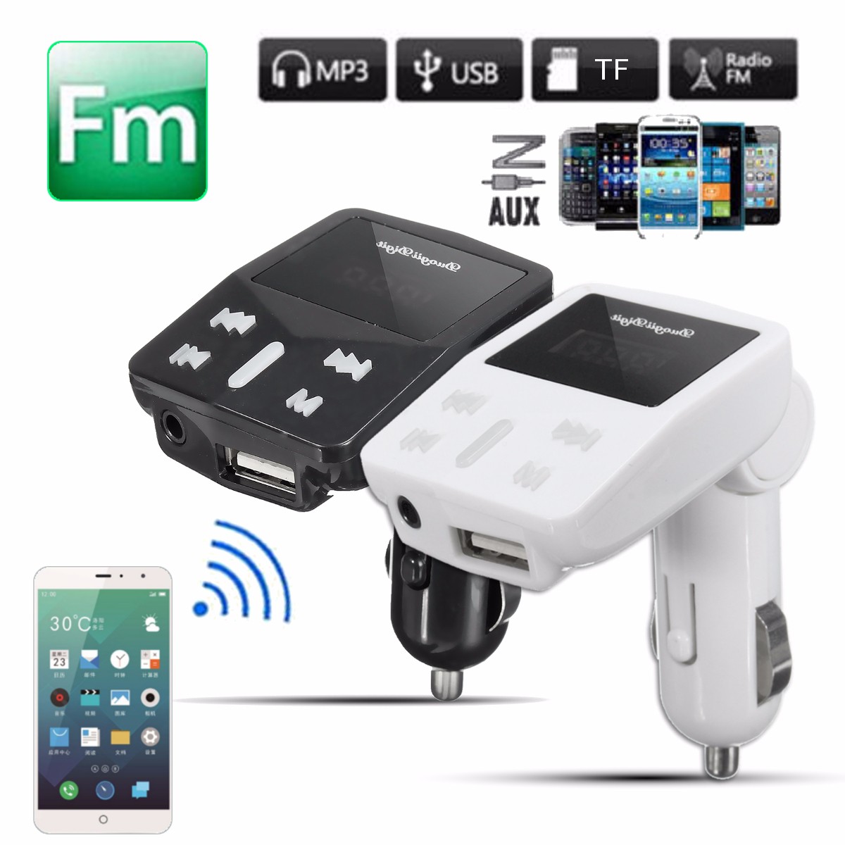 12Prime-LED-Display-Car-Kit-MP3-Player-FM-Transmitter-Modulator-MicroSD-Car-Charger-For-iphoneX-Sams-1235930