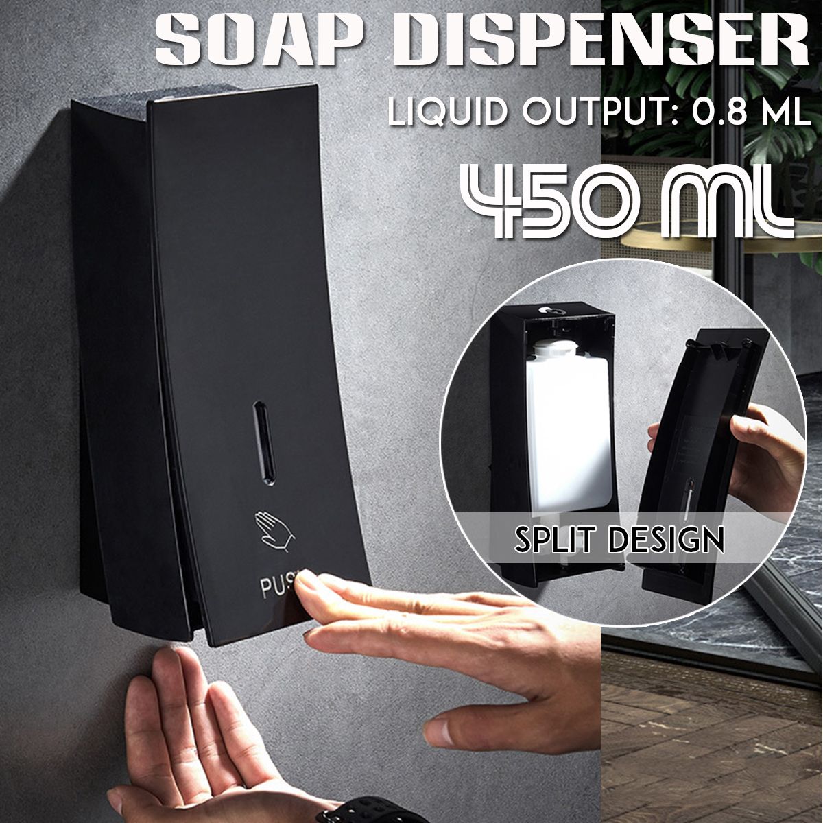 450mL-Wall-mounted-Hand-Pressing-Washing-Soap-Dispenser-Household-Kitchen-Washroom-Office-Cleaning-S-1656454