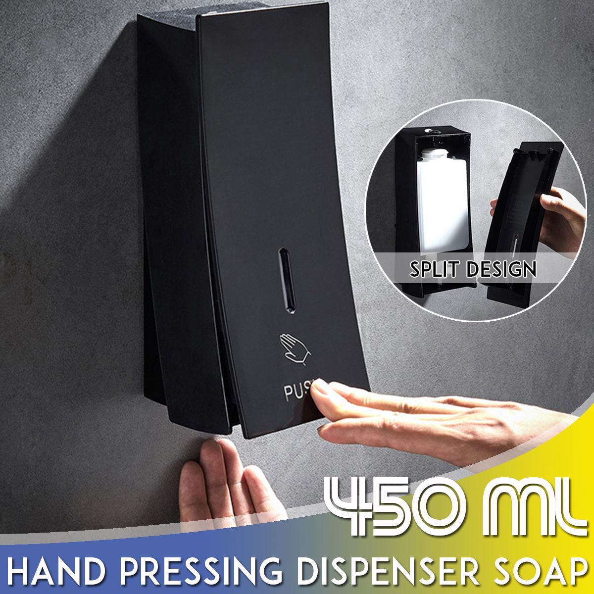 450mL-Wall-mounted-Hand-Pressing-Washing-Soap-Dispenser-Household-Kitchen-Washroom-Office-Cleaning-S-1656454