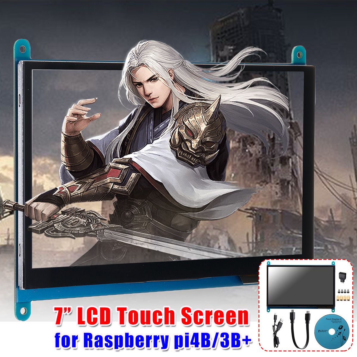 7--HD-1024X600-LCD-display-Capacitive-touchscreen-monitor-for-Pi-4B--3B--1669657