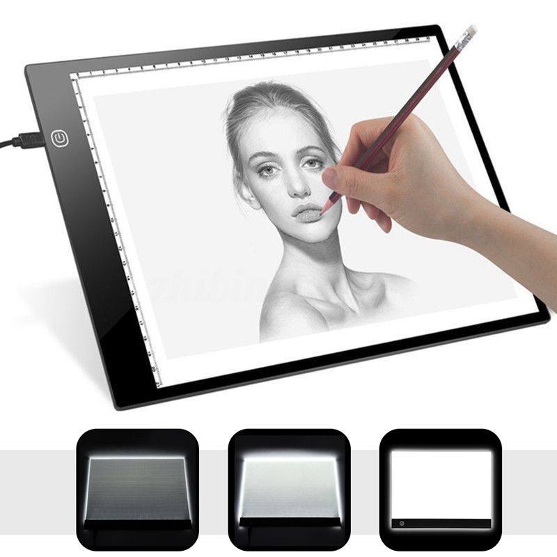 A4-LED-Light-Box-Board-Pad--Art-Craft-Drawing-Adjustable-Tracing-Tattoo-Sketch-1676617
