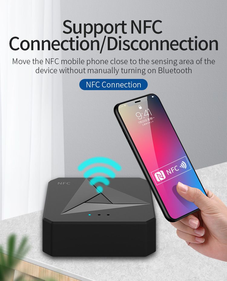 Bakeey-2-In-1-NFC-enabled-bluetooth-V50-Audio-Transmitter-Receiver-35mm-Aux-RCA-Wireless-Audio-Adapt-1732592