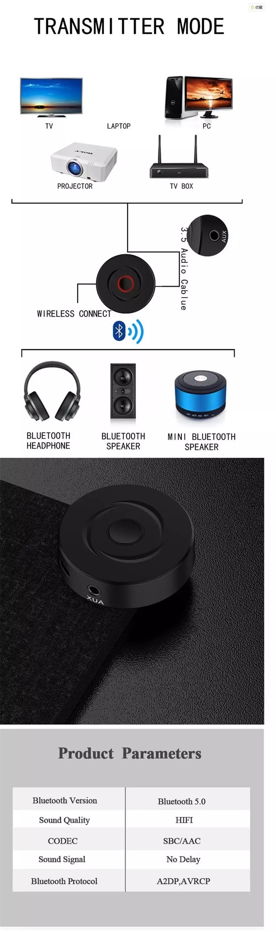 Bakeey-2-In-1-bluetooth-50-Receiver-Transmitte-RCA-35mm-AUX-Jack-Stereo-Music-Audio-Wireless-Adapter-1752159