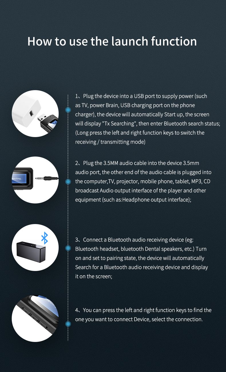 Bakeey-2in1-LCD-Display-bluetooth-V50-EDR-Receiver-Transmitter-35mm-Aux-A2DP-USB-Adapter-for-Speaker-1671560