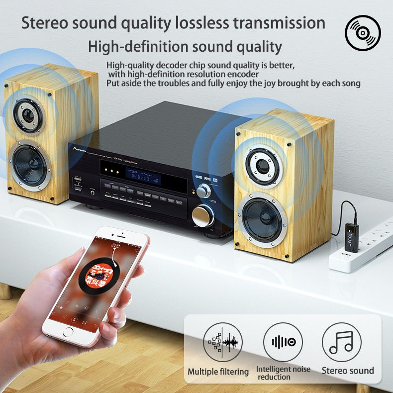 Bakeey-6-In-1-LED-Display-bluetooth-V50-FM-Audio-Transmitter-Receiver-Wireless-Audio-Adapter-TF-Card-1749666